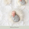 034-White Bloom digital newborn backdrop